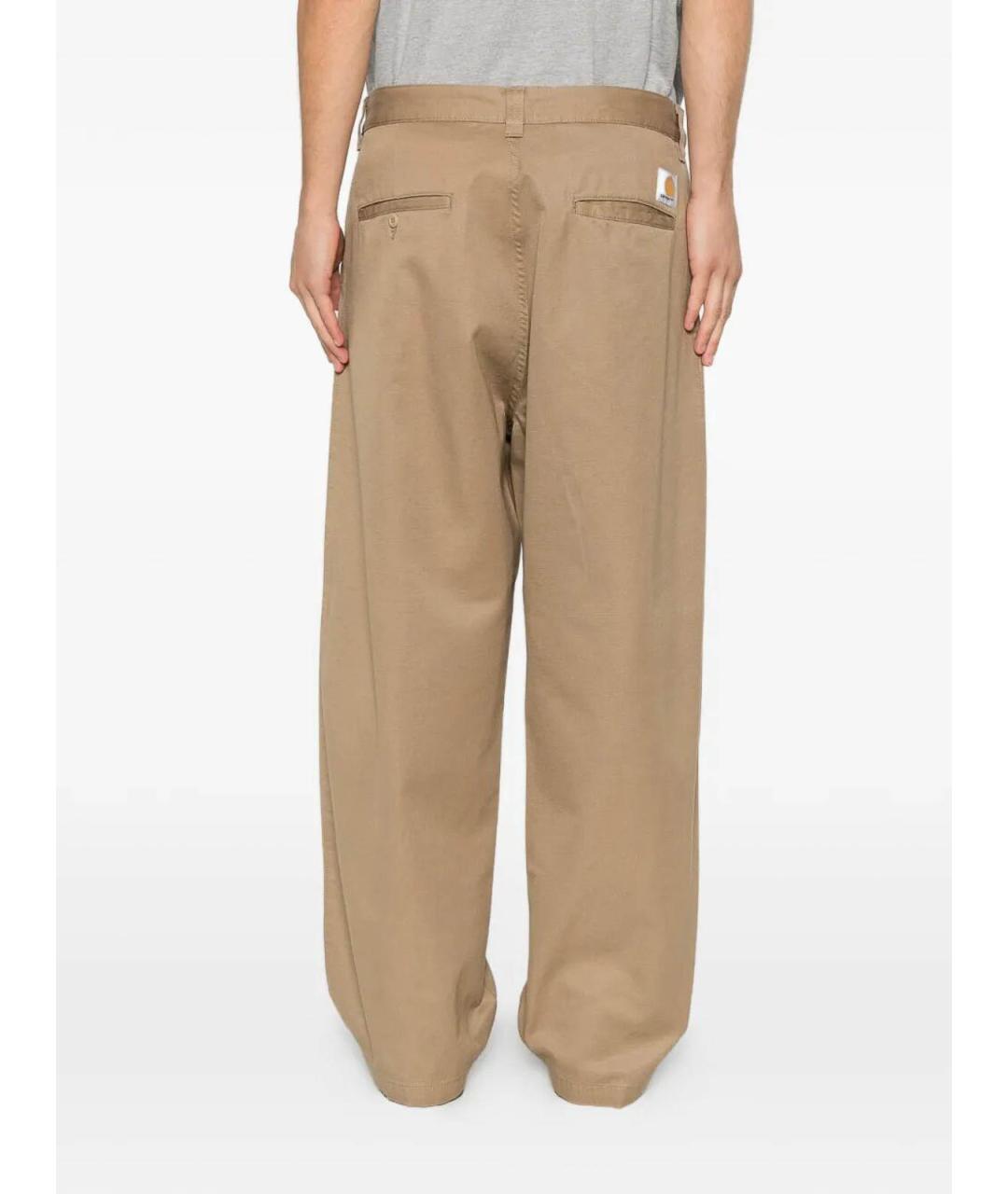 CARHARTT Бежевые хлопковые повседневные брюки, фото 5