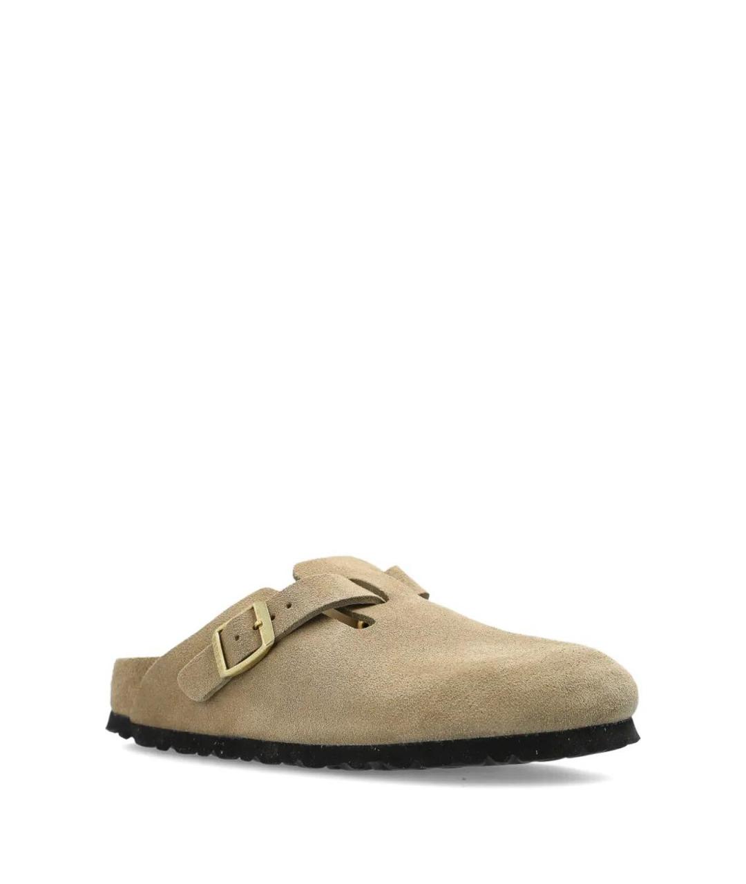 BIRKENSTOCK Бежевые замшевые сандалии, фото 4