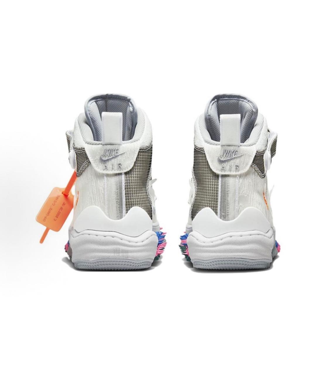 NIKE X OFF-WHITE Белые синтетические высокие кроссовки / кеды, фото 4