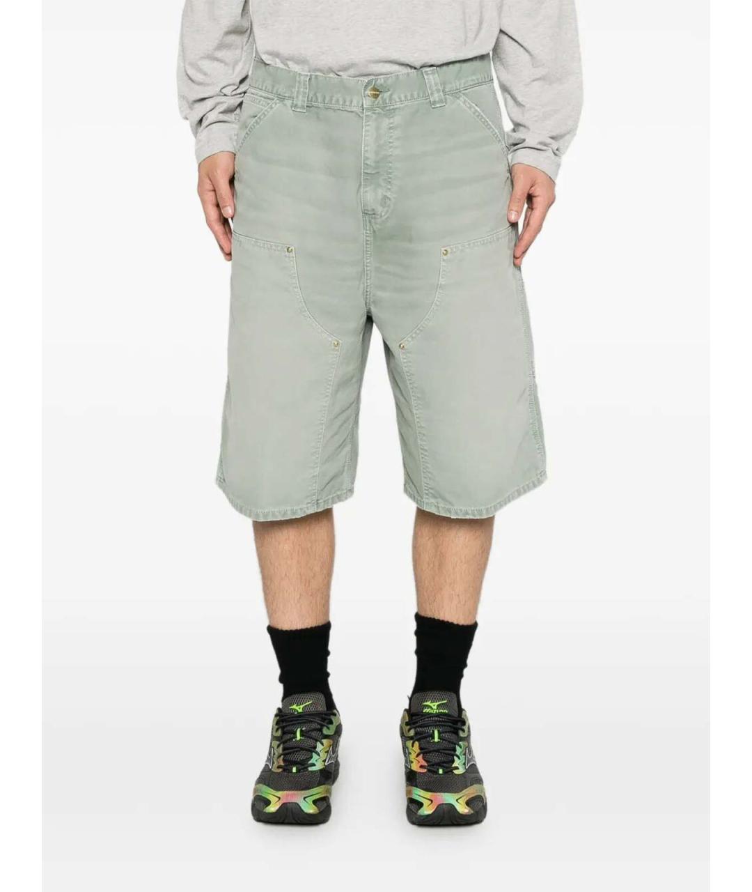 CARHARTT Зеленые хлопковые шорты, фото 5