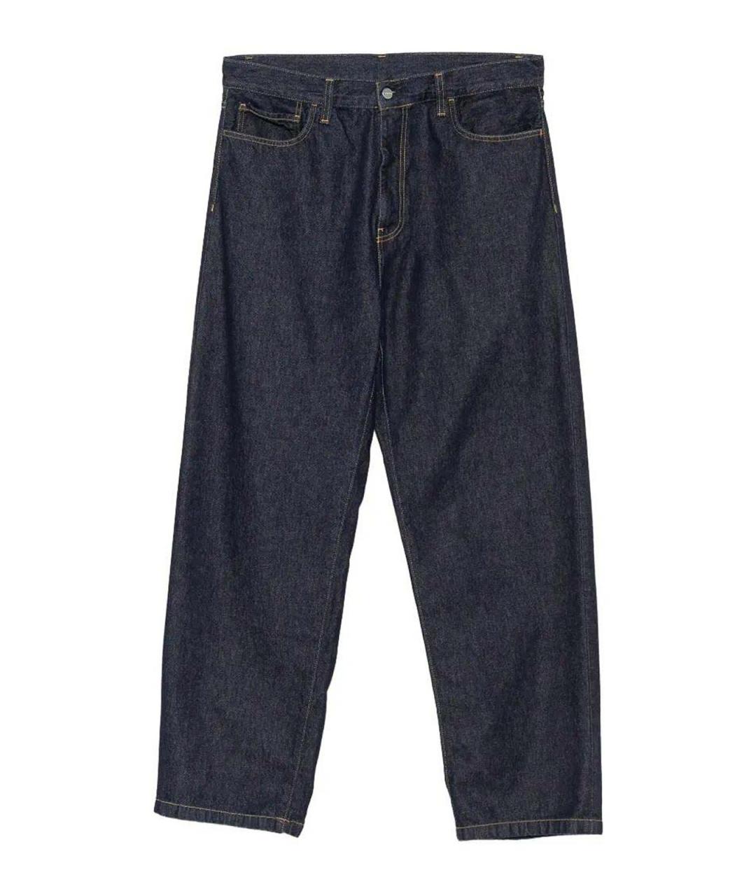 CARHARTT Синие хлопко-льняные прямые джинсы, фото 1