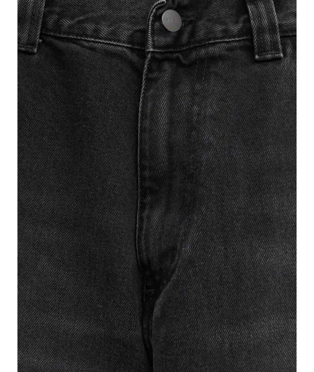 CARHARTT Черные хлопковые прямые джинсы, фото 3