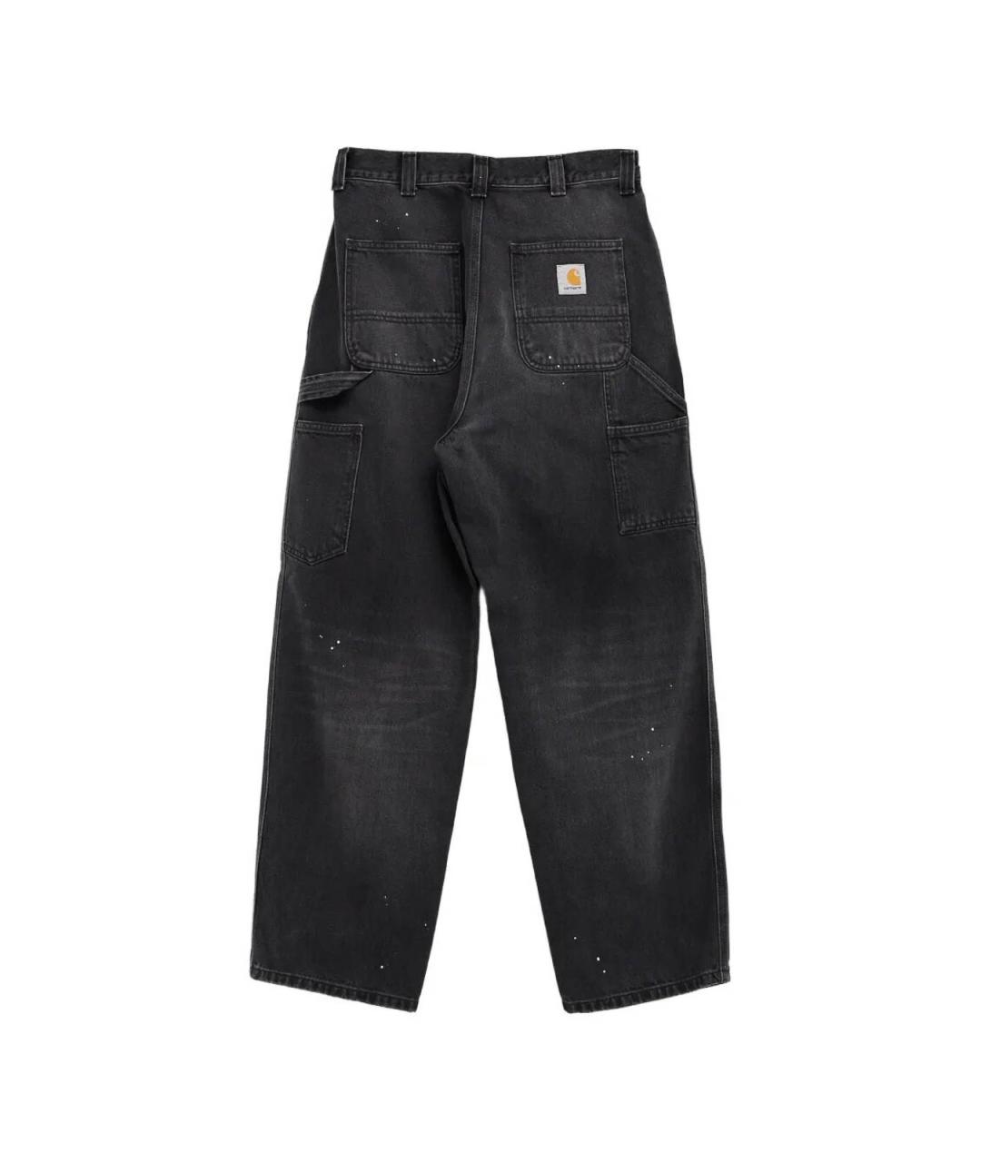 CARHARTT Черные хлопковые прямые джинсы, фото 2