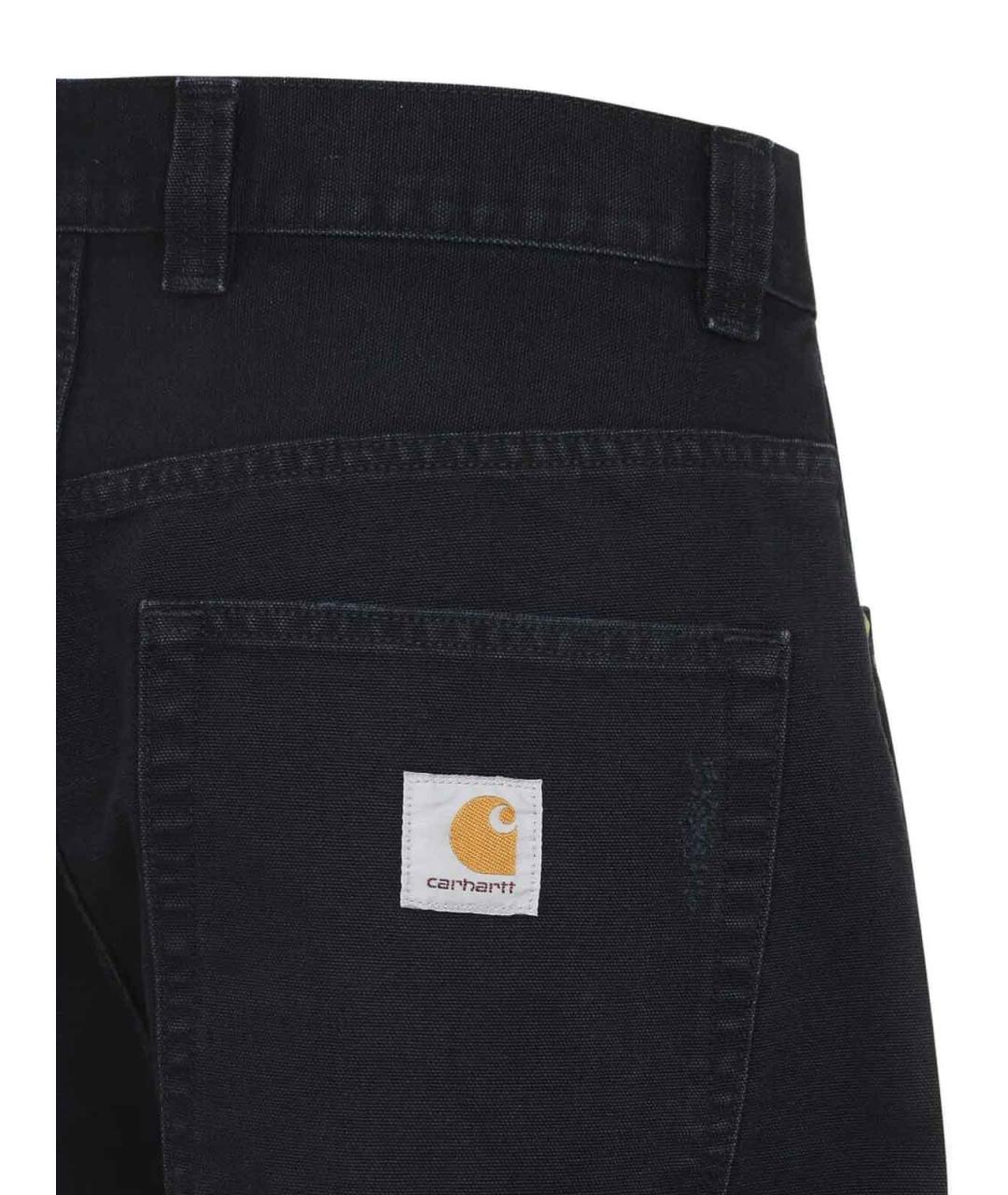 CARHARTT Черные хлопковые прямые джинсы, фото 2