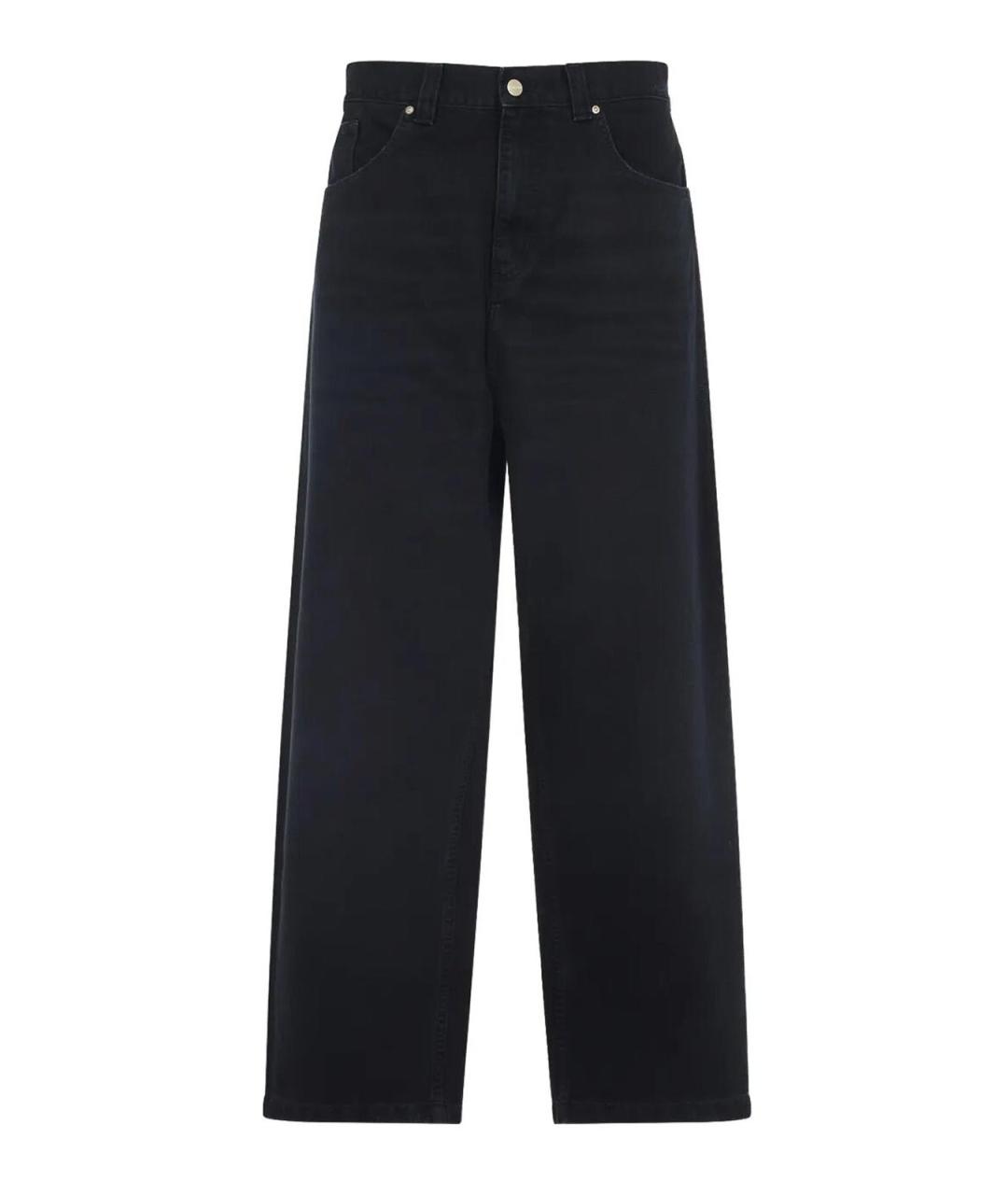 CARHARTT Черные хлопковые прямые джинсы, фото 1