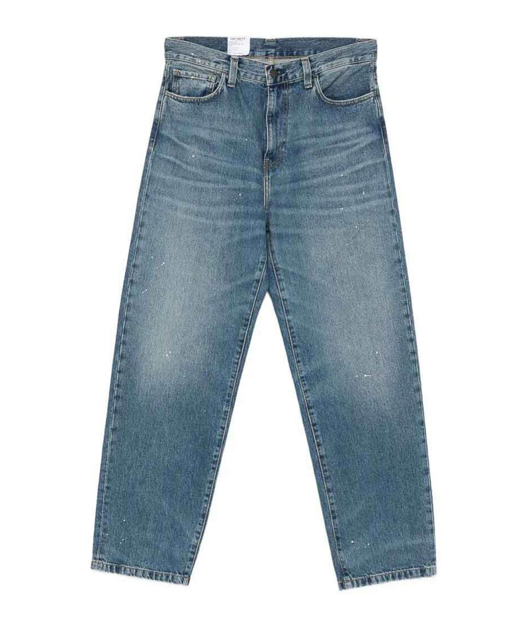 CARHARTT Синие хлопковые прямые джинсы, фото 1