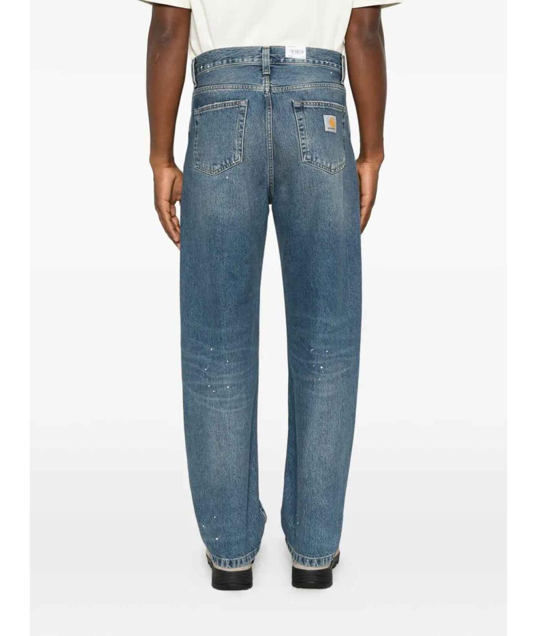 CARHARTT Синие хлопковые прямые джинсы, фото 5