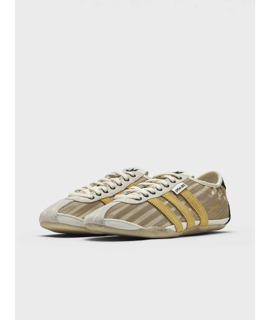ADIDAS Бежевые текстильные низкие кроссовки / кеды, фото 2