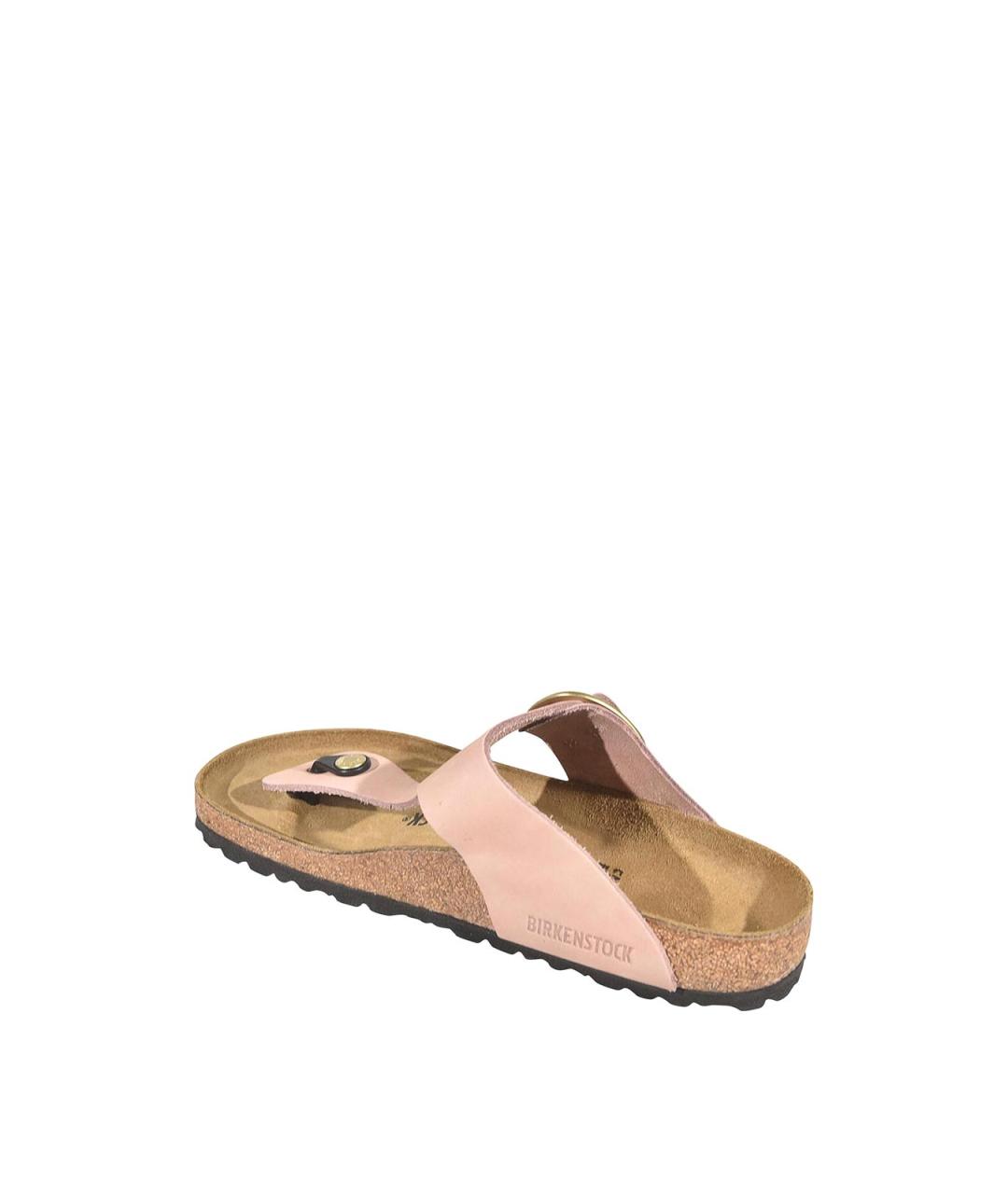 BIRKENSTOCK Розовые кожаные шлепанцы, фото 3