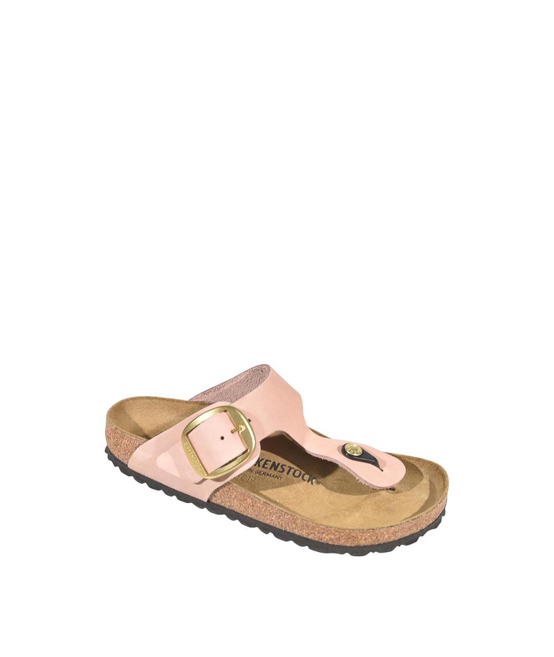 BIRKENSTOCK Розовые кожаные шлепанцы, фото 2