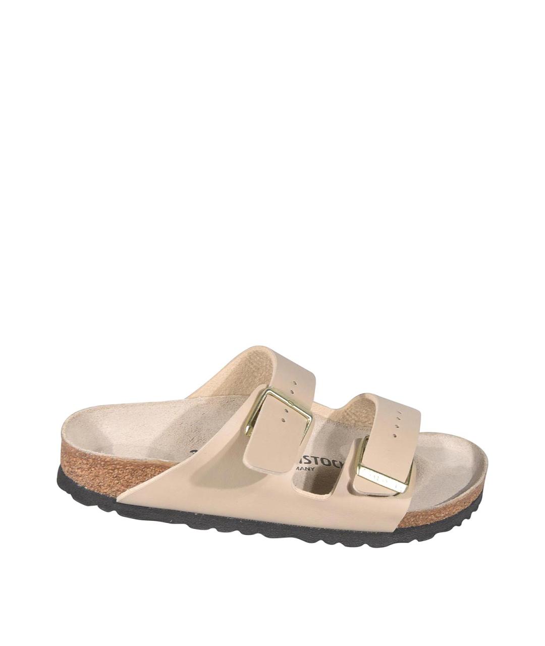 BIRKENSTOCK Бежевые текстильные сандалии, фото 1