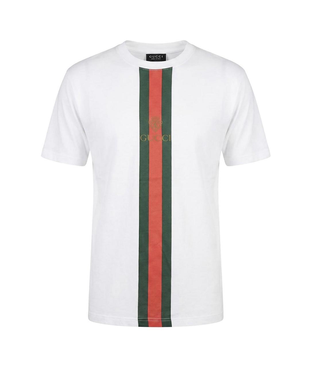 GUCCI Белая хлопковая футболка, фото 1