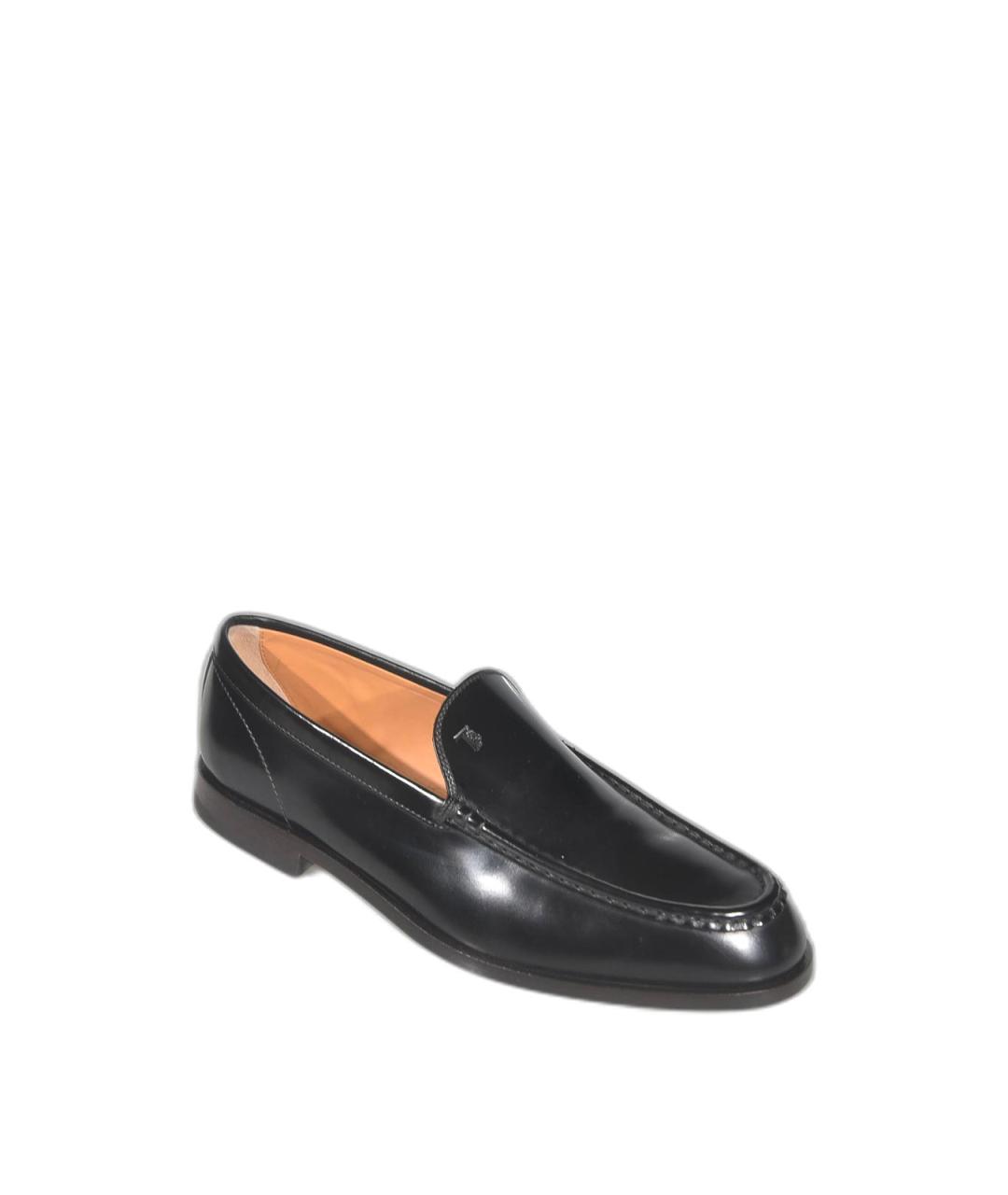 TOD'S Черные кожаные лоферы, фото 2