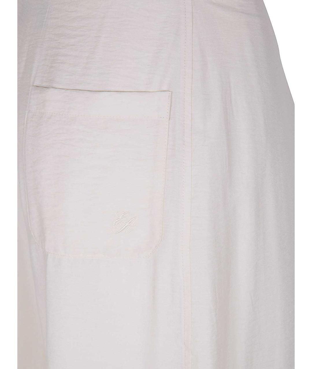 EMPORIO ARMANI Желтые вискозные брюки широкие, фото 3