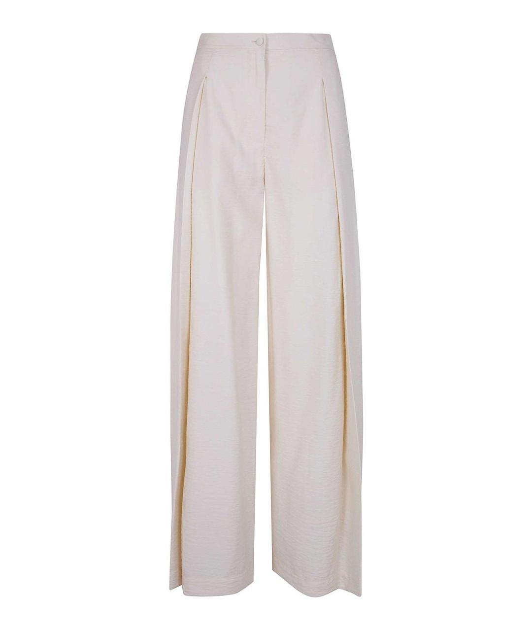 EMPORIO ARMANI Желтые вискозные брюки широкие, фото 1