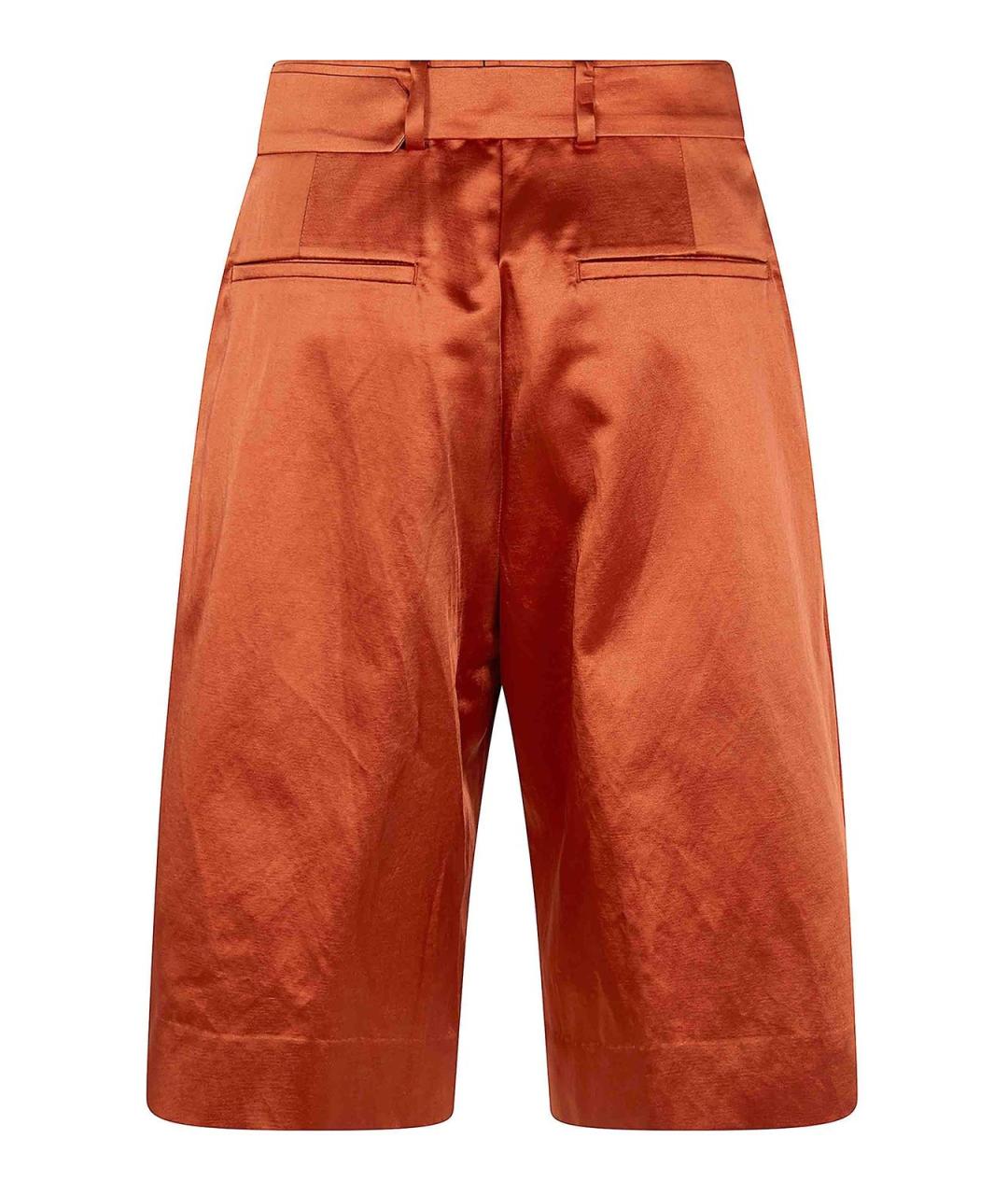 DRIES VAN NOTEN Оранжевые хлопковые шорты, фото 2