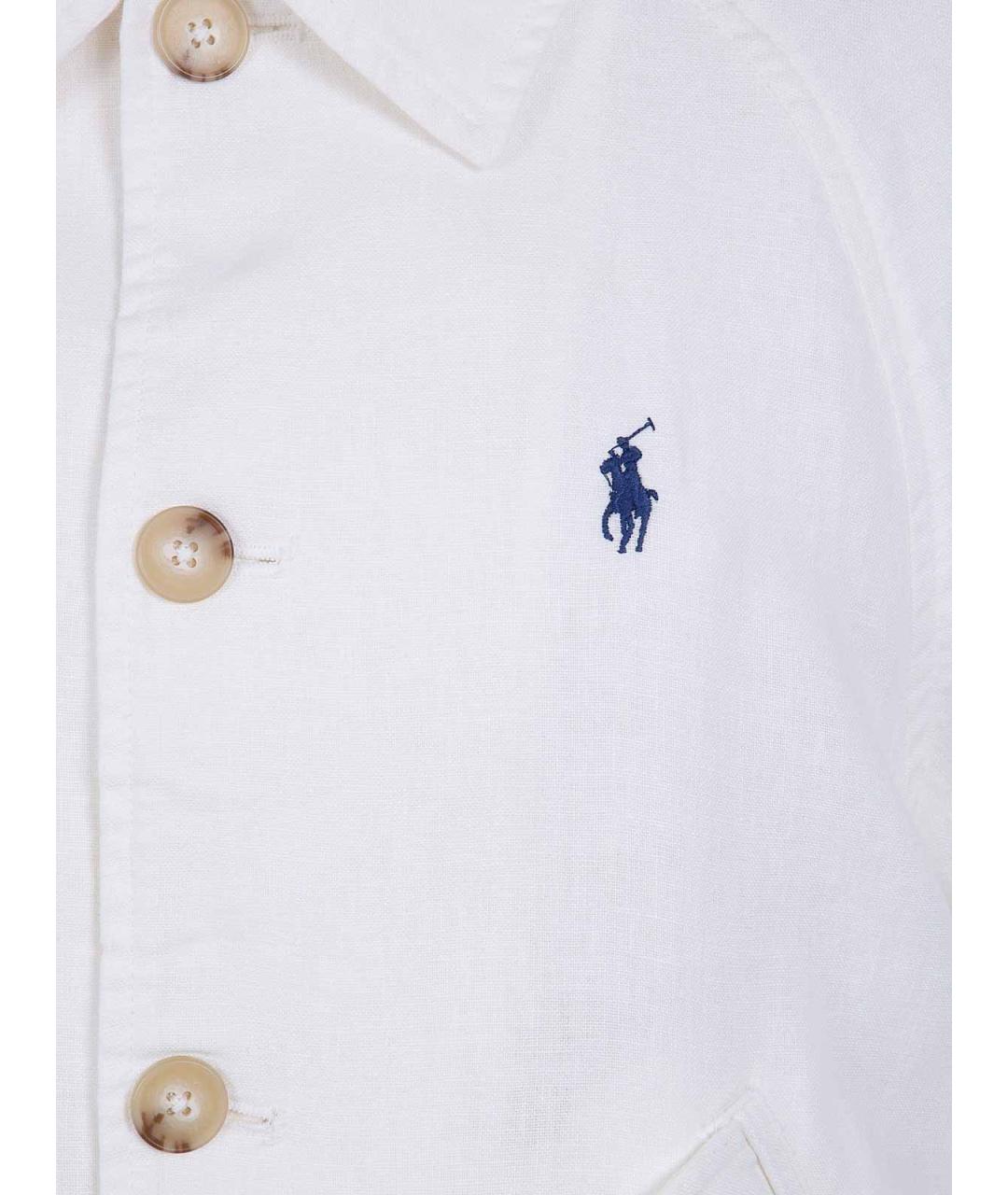 POLO RALPH LAUREN Белая льняная куртка, фото 3