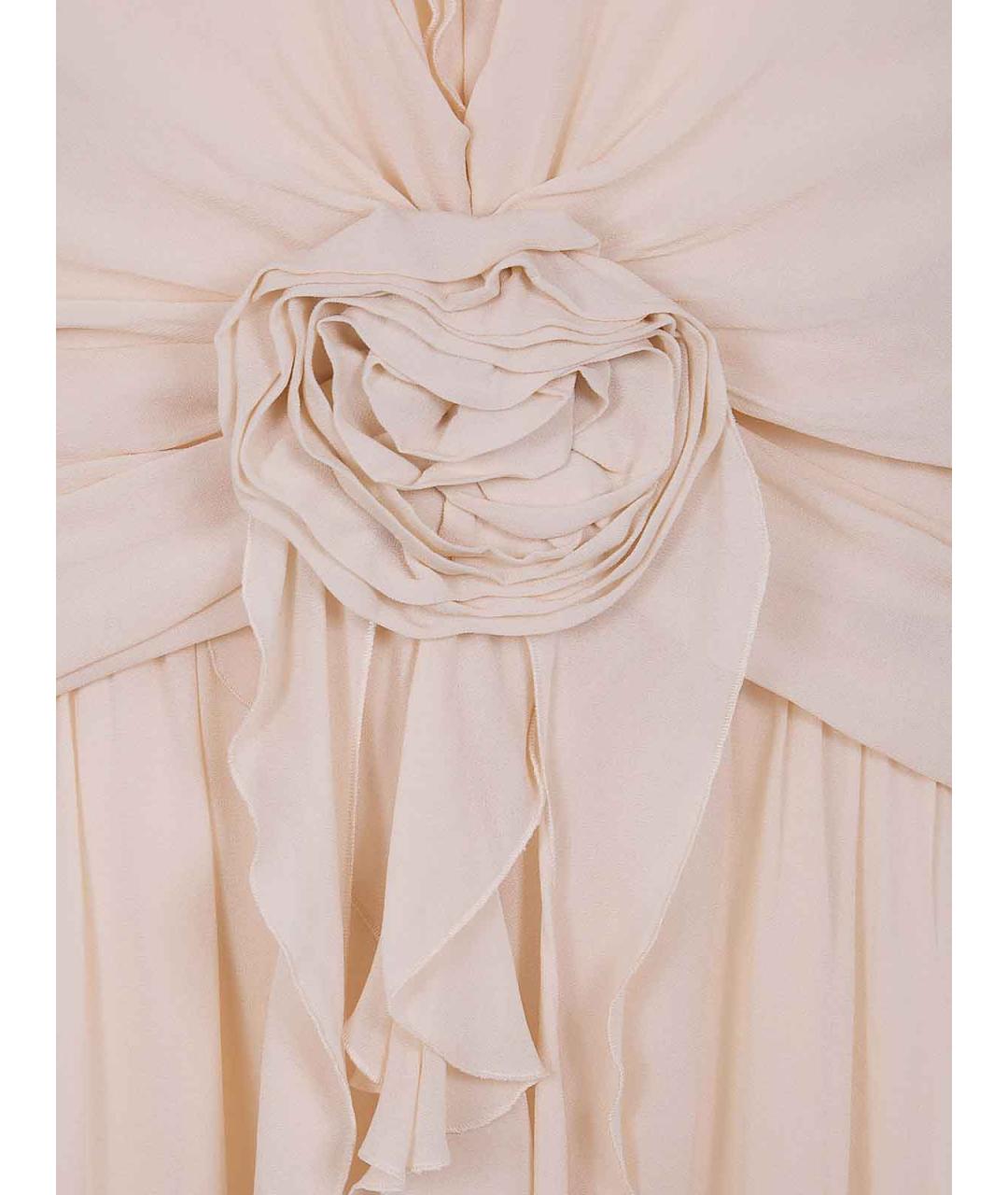 BLUMARINE Оранжевое вискозное платье, фото 4