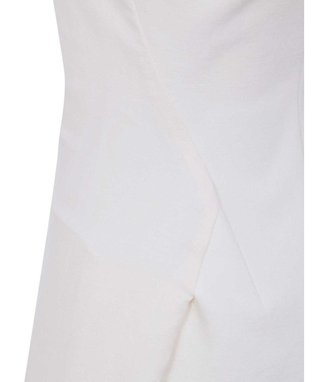 JACQUEMUS Белое льняное повседневное платье, фото 3