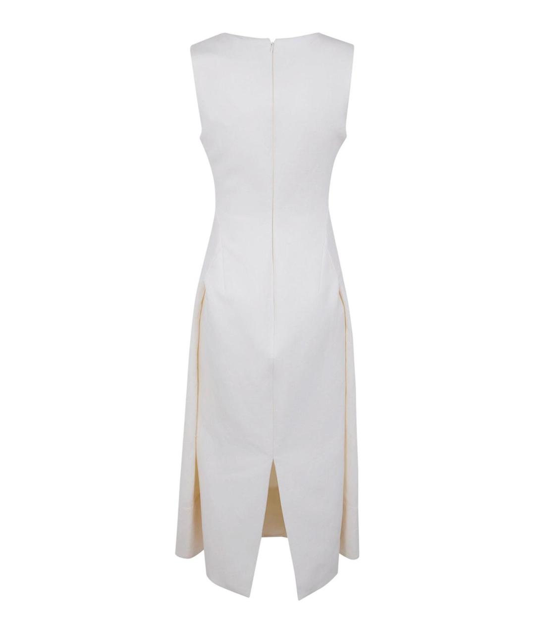 JACQUEMUS Белое льняное повседневное платье, фото 2
