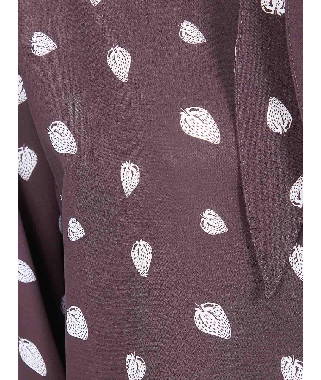 PAUL SMITH Коричневая шелковая рубашка, фото 3