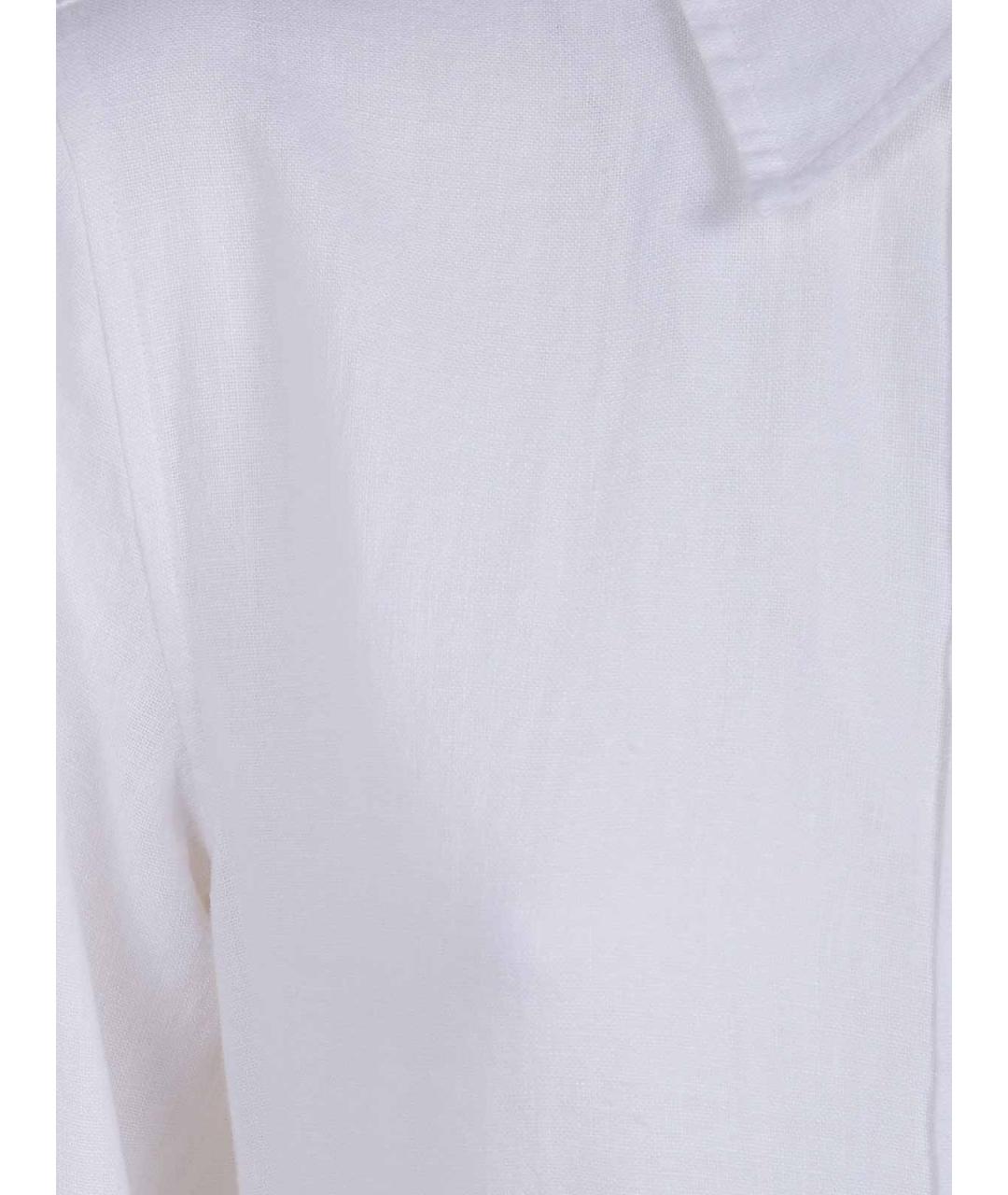 RALPH LAUREN Белое льняное повседневное платье, фото 3