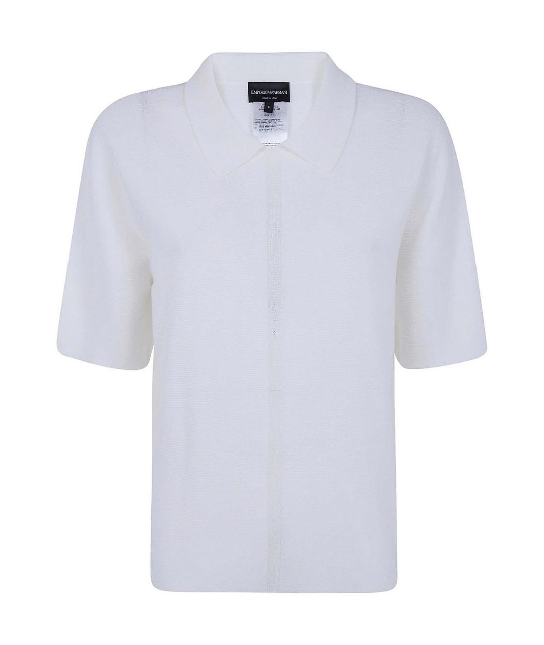 EMPORIO ARMANI Белый хлопковый джемпер / свитер, фото 1