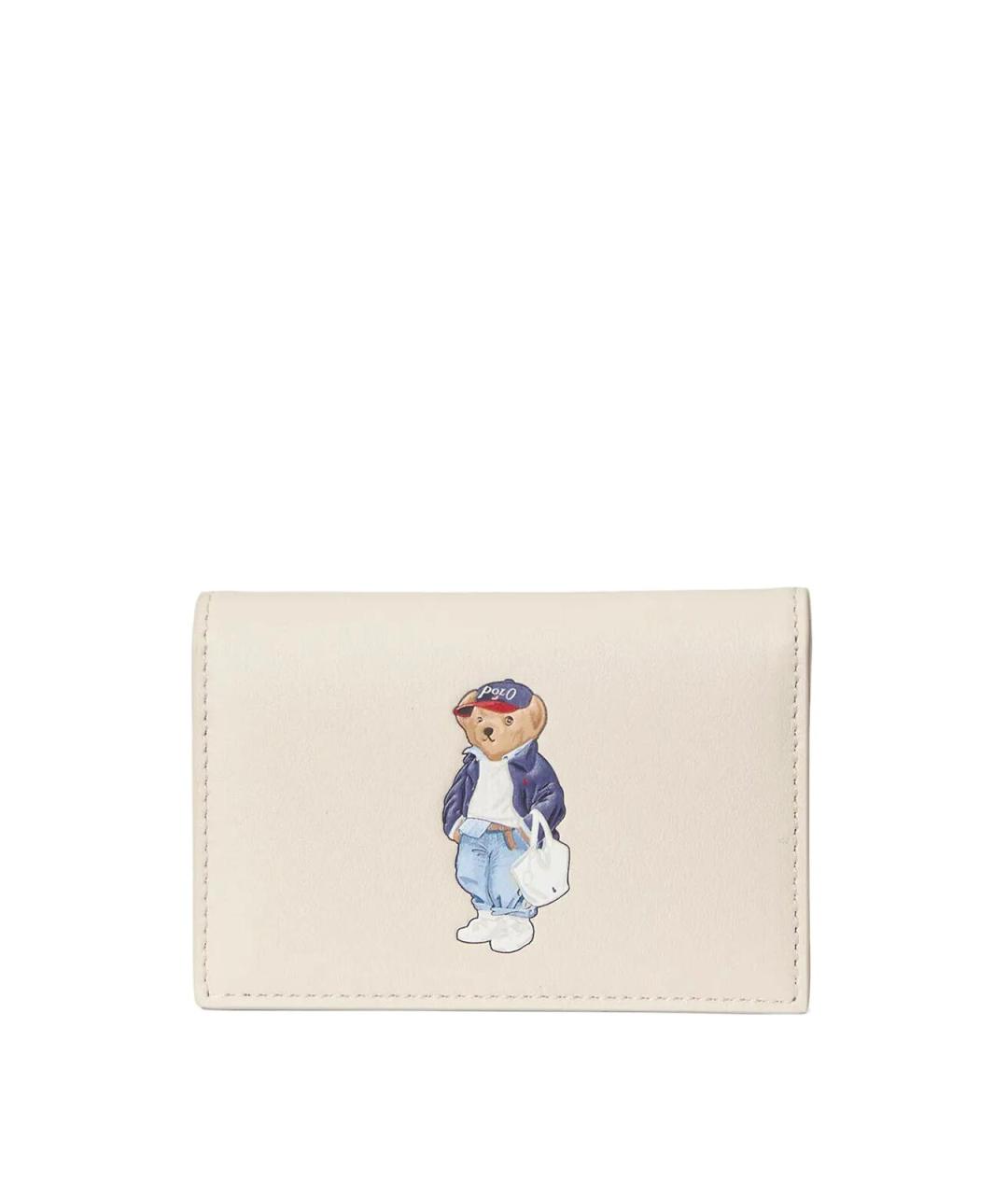 POLO RALPH LAUREN Белый кожаный кардхолдер, фото 1