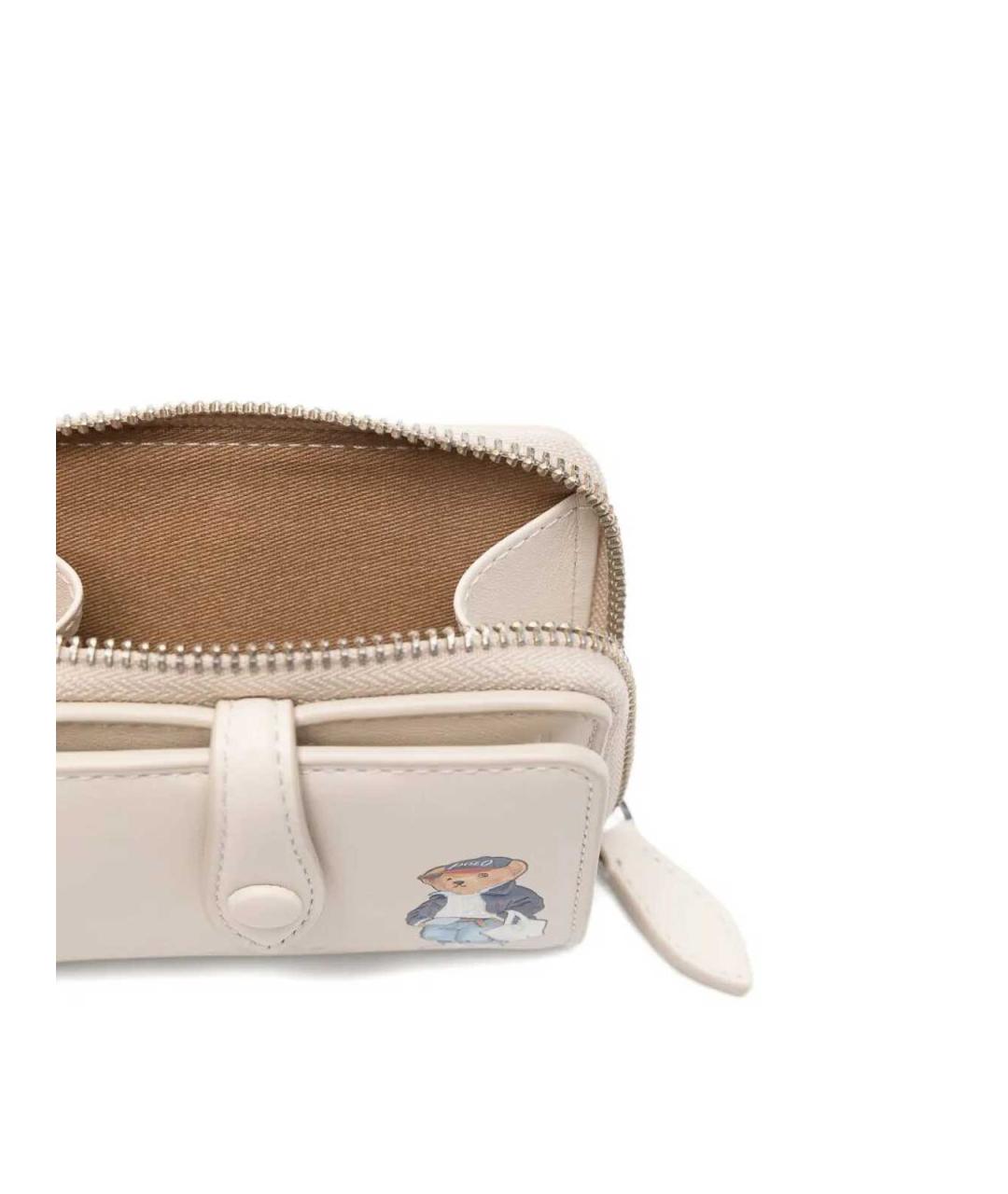 POLO RALPH LAUREN Белый кожаный кошелек, фото 2