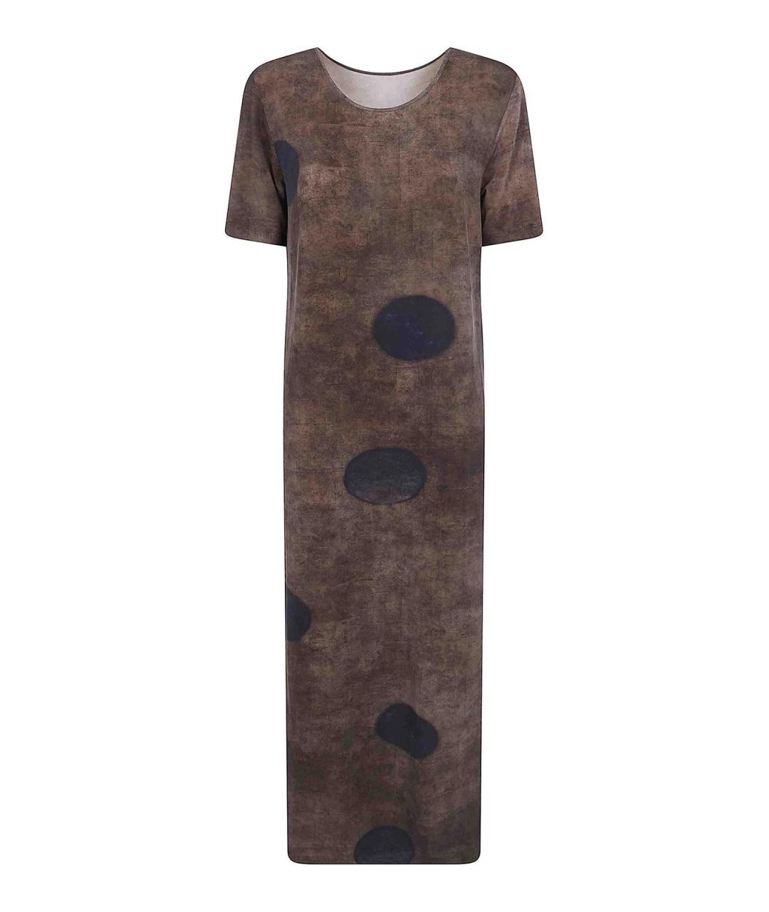 UMA WANG Коричневое вискозное платье, фото 1