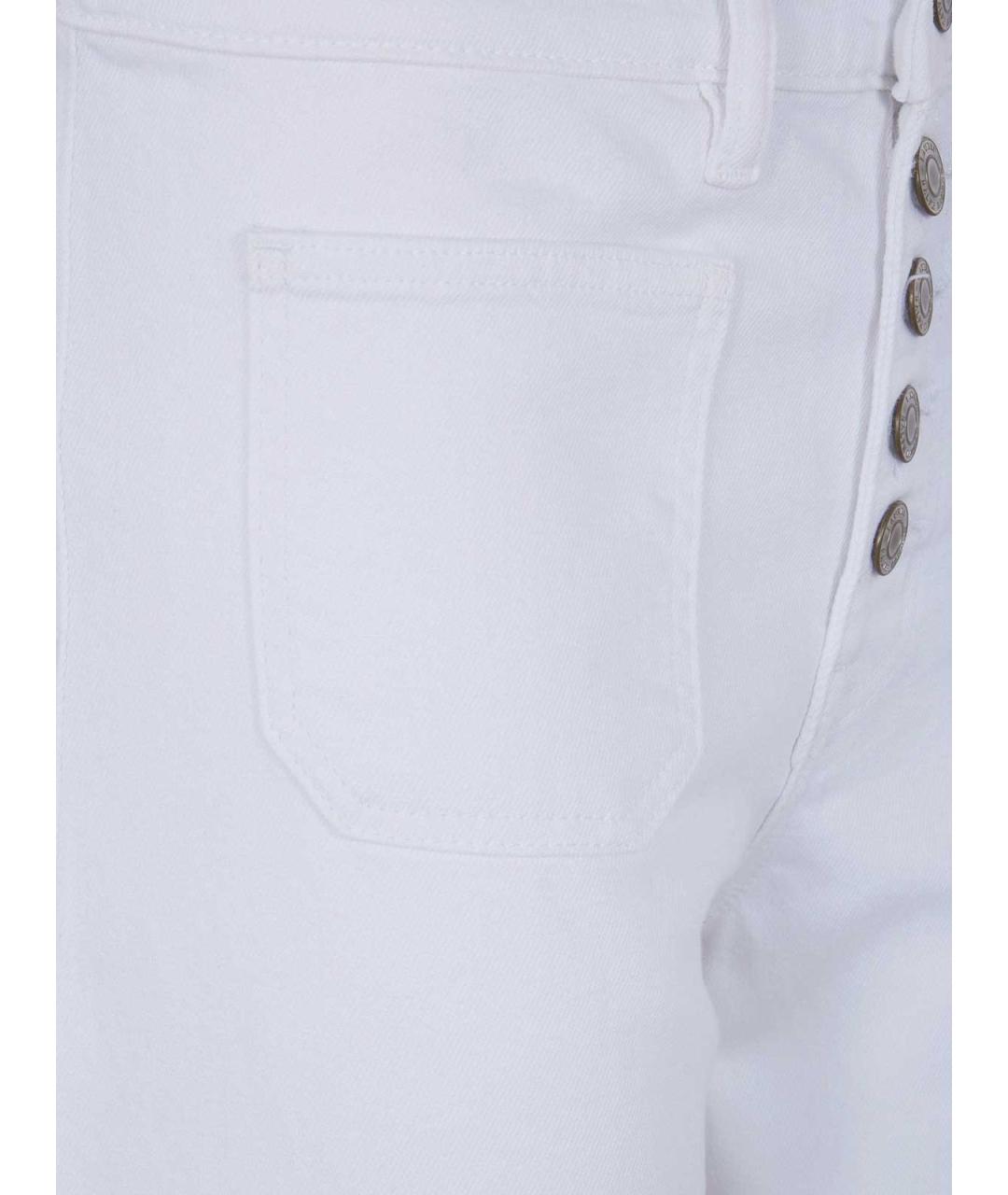 RALPH LAUREN Белые хлопковые прямые джинсы, фото 3