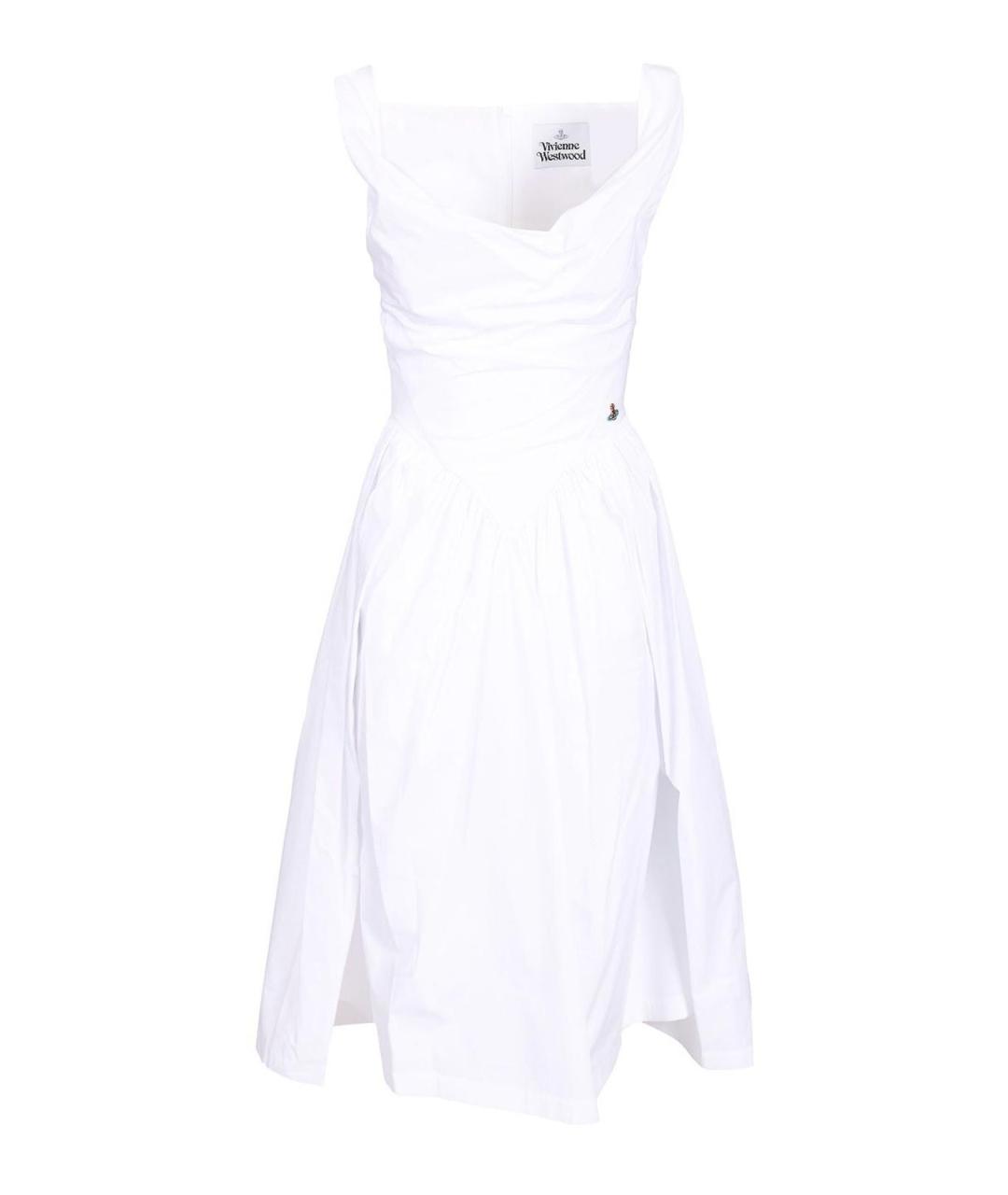 VIVIENNE WESTWOOD Белое хлопковое коктейльное платье, фото 1
