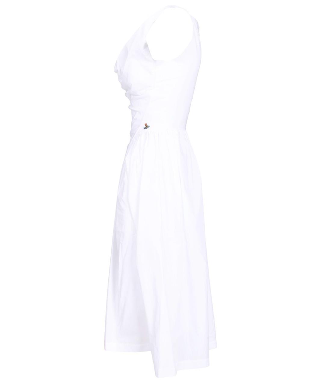 VIVIENNE WESTWOOD Белое хлопковое коктейльное платье, фото 4