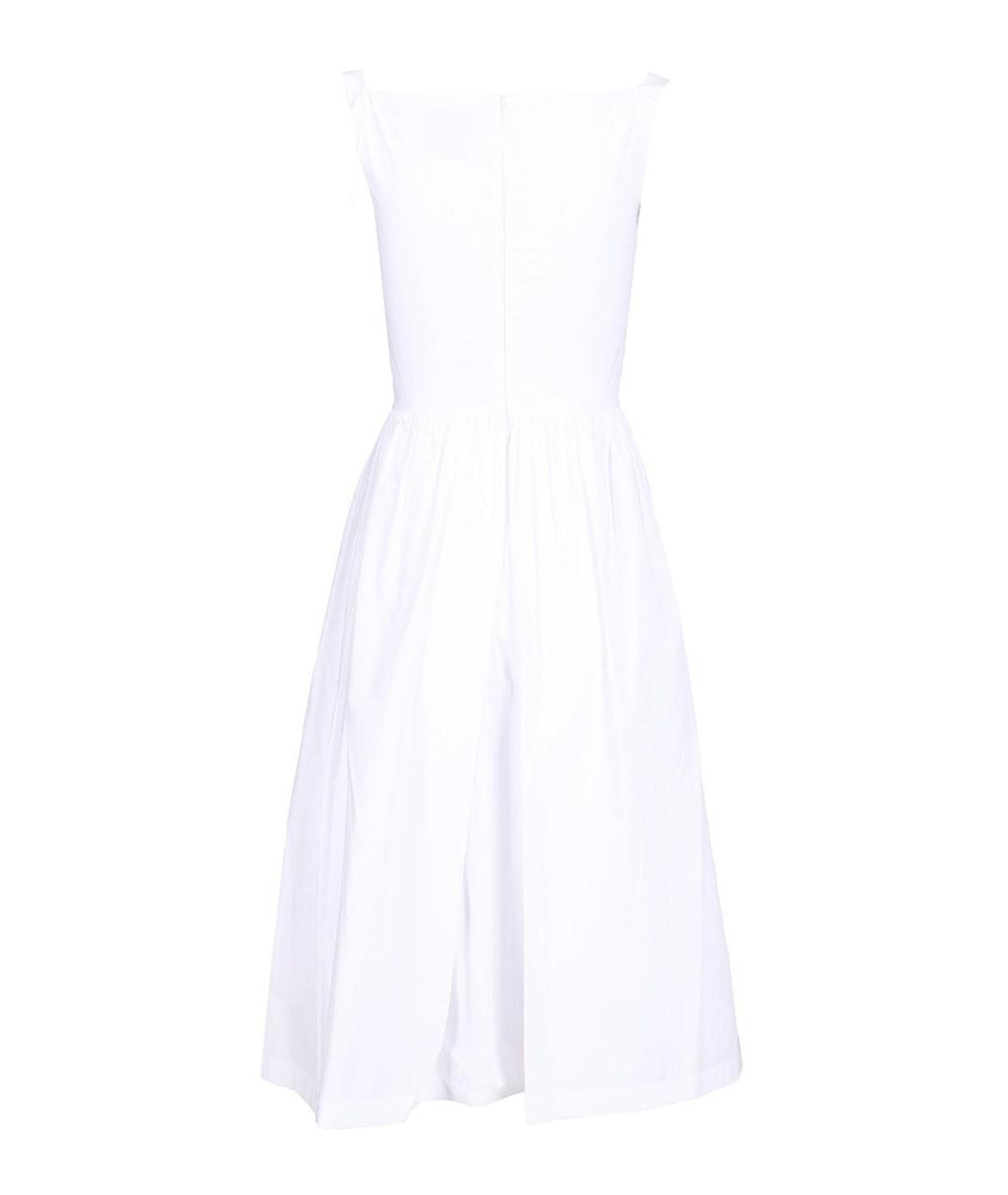 VIVIENNE WESTWOOD Белое хлопковое коктейльное платье, фото 2