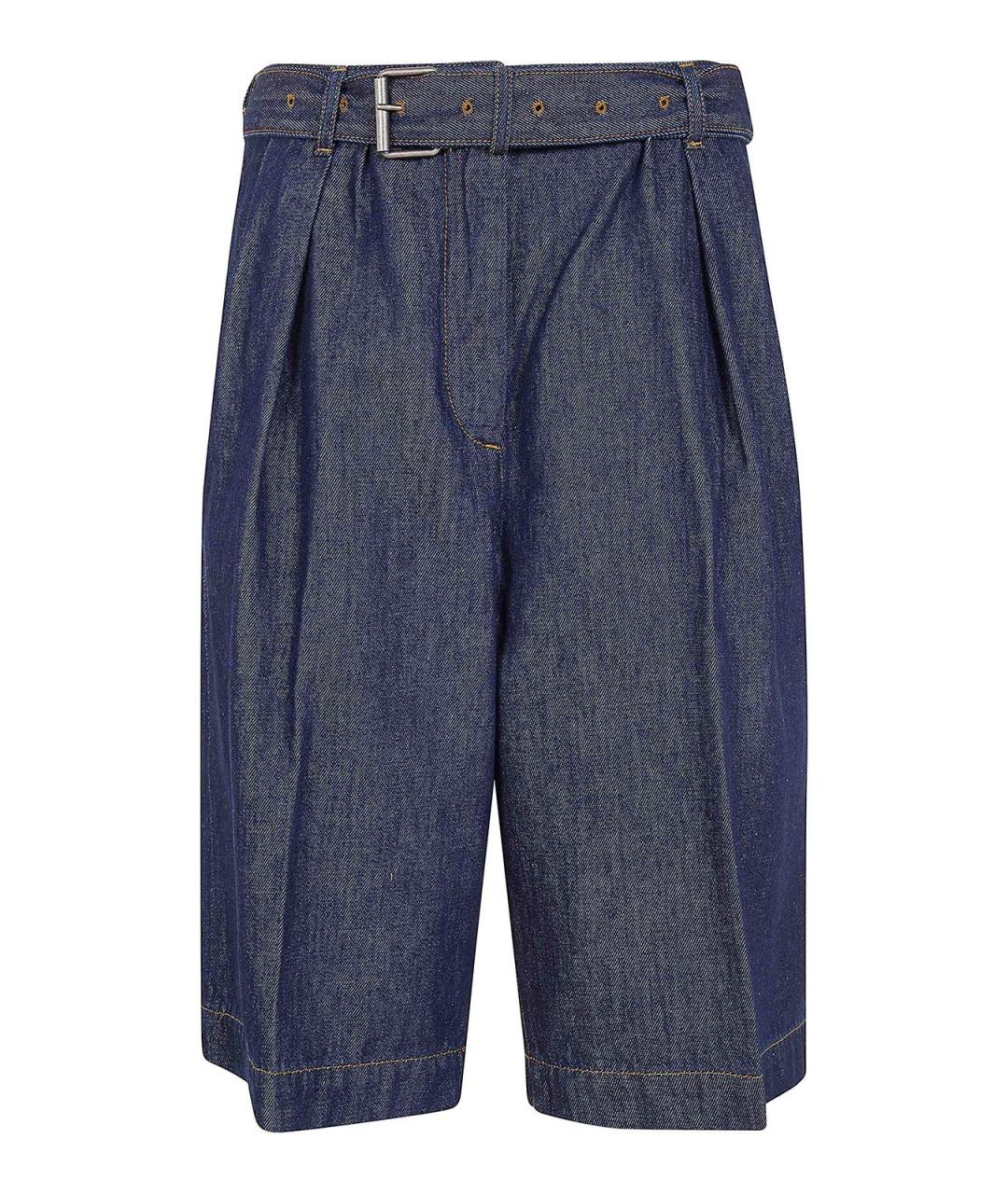 DRIES VAN NOTEN Синие хлопковые шорты, фото 1