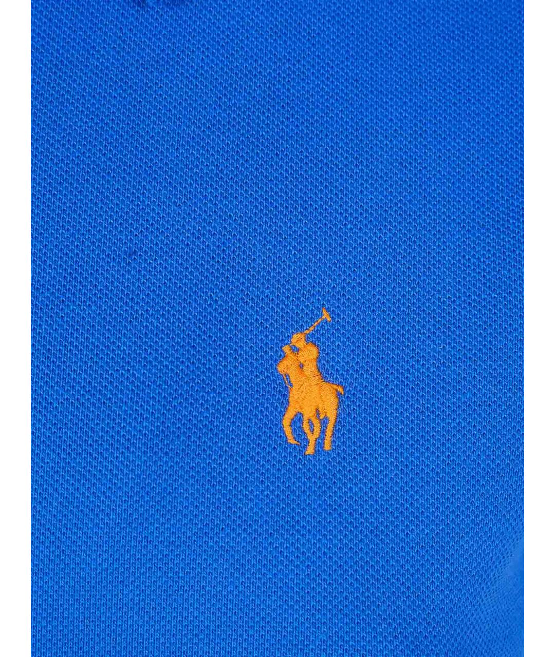 POLO RALPH LAUREN Синее хлопковое повседневное платье, фото 3