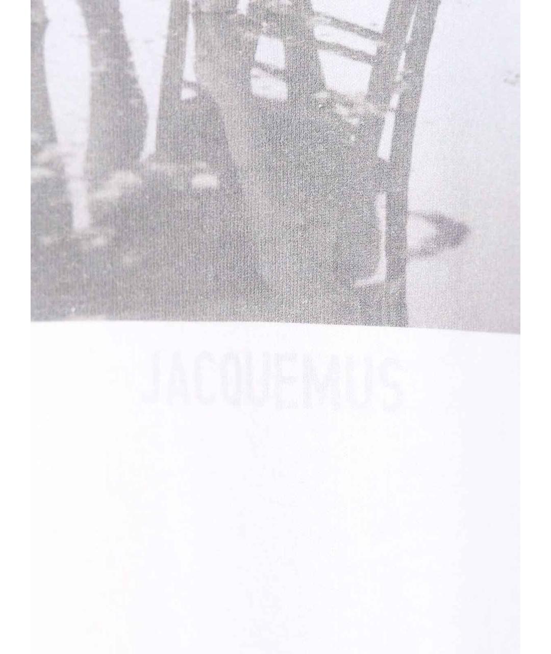 JACQUEMUS Белая хлопковая футболка, фото 4