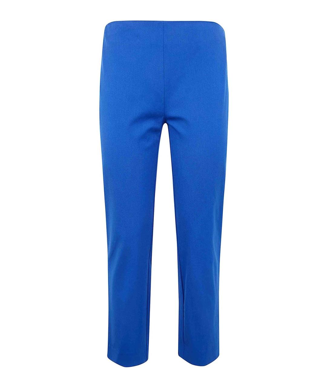 RALPH LAUREN Синие хлопковые прямые брюки, фото 1
