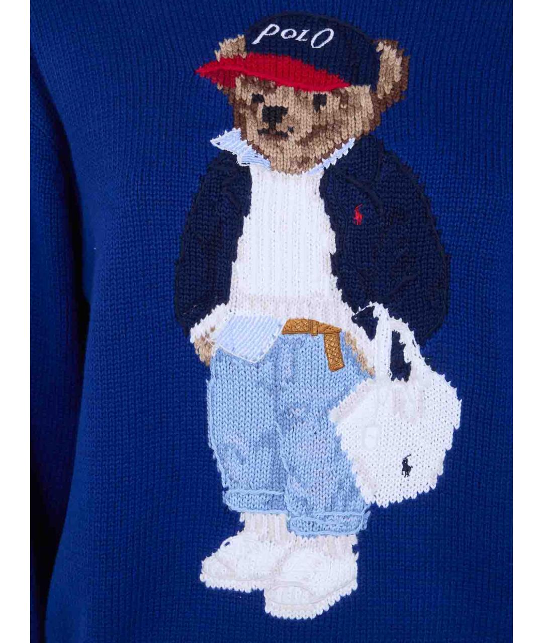 POLO RALPH LAUREN Синий хлопковый джемпер / свитер, фото 3