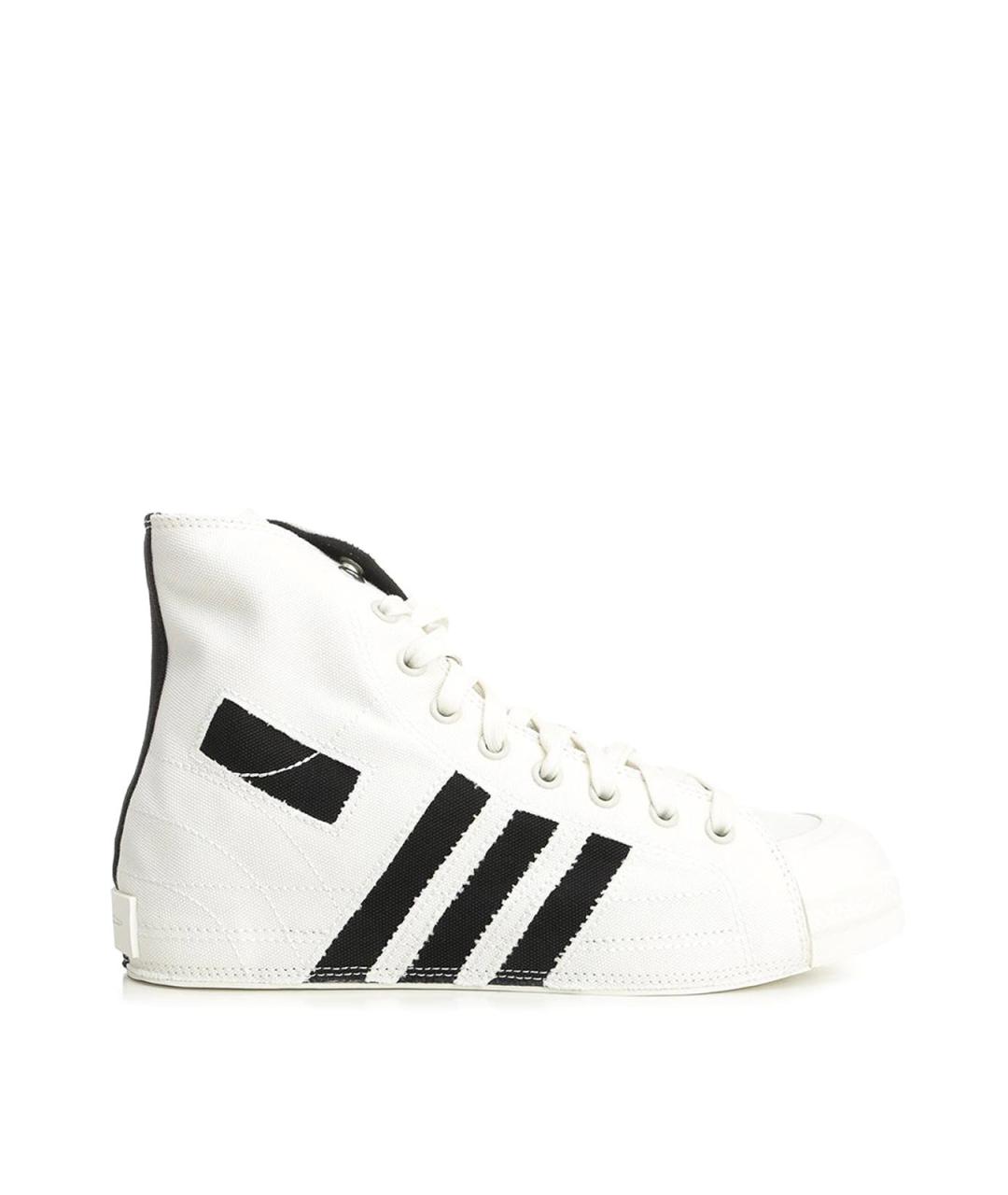 Y-3 Белые текстильные высокие кроссовки / кеды, фото 1
