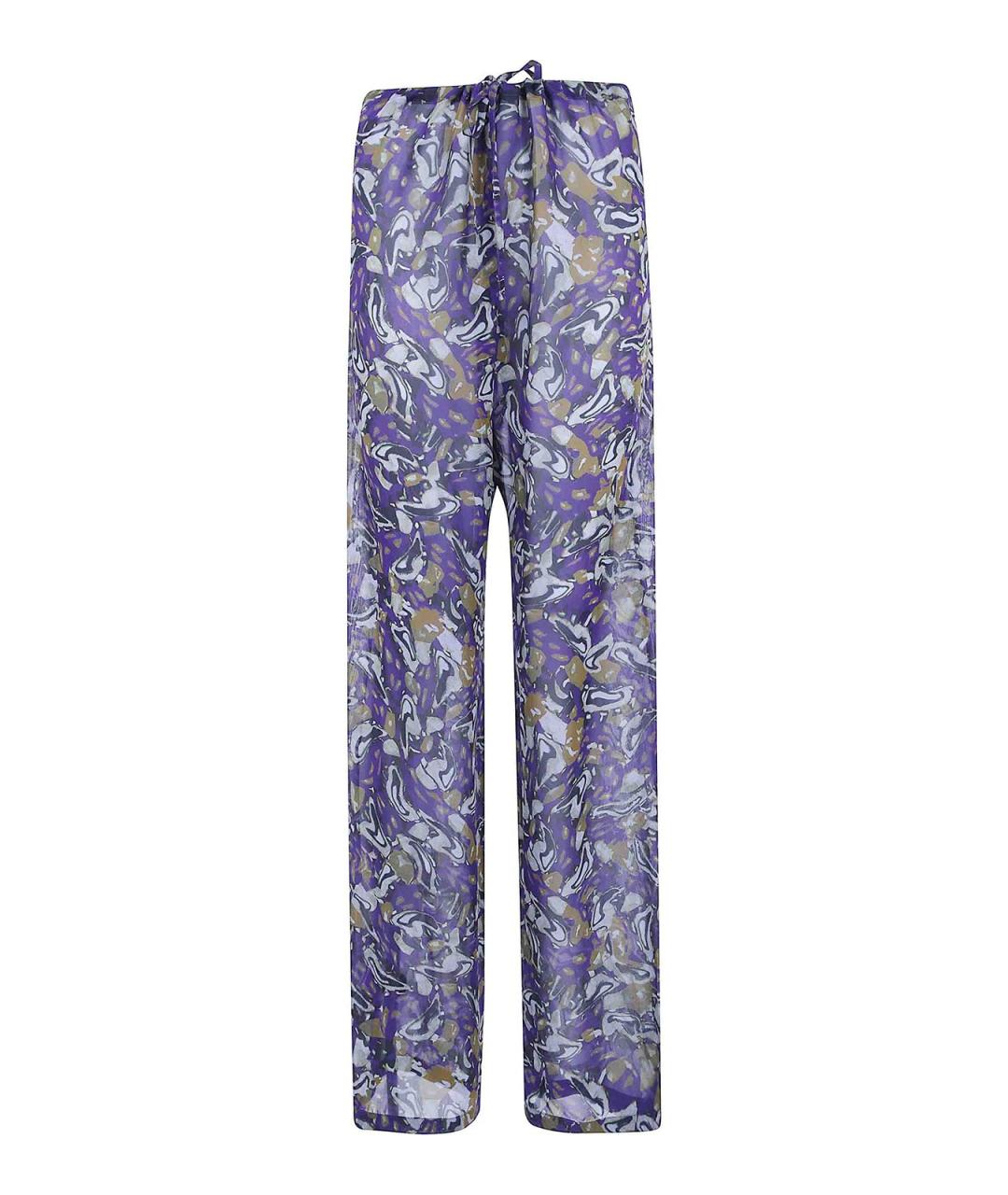 DRIES VAN NOTEN Мульти вискозные брюки широкие, фото 1