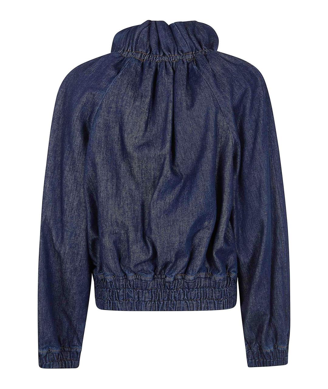 DRIES VAN NOTEN Синяя хлопковая куртка, фото 2