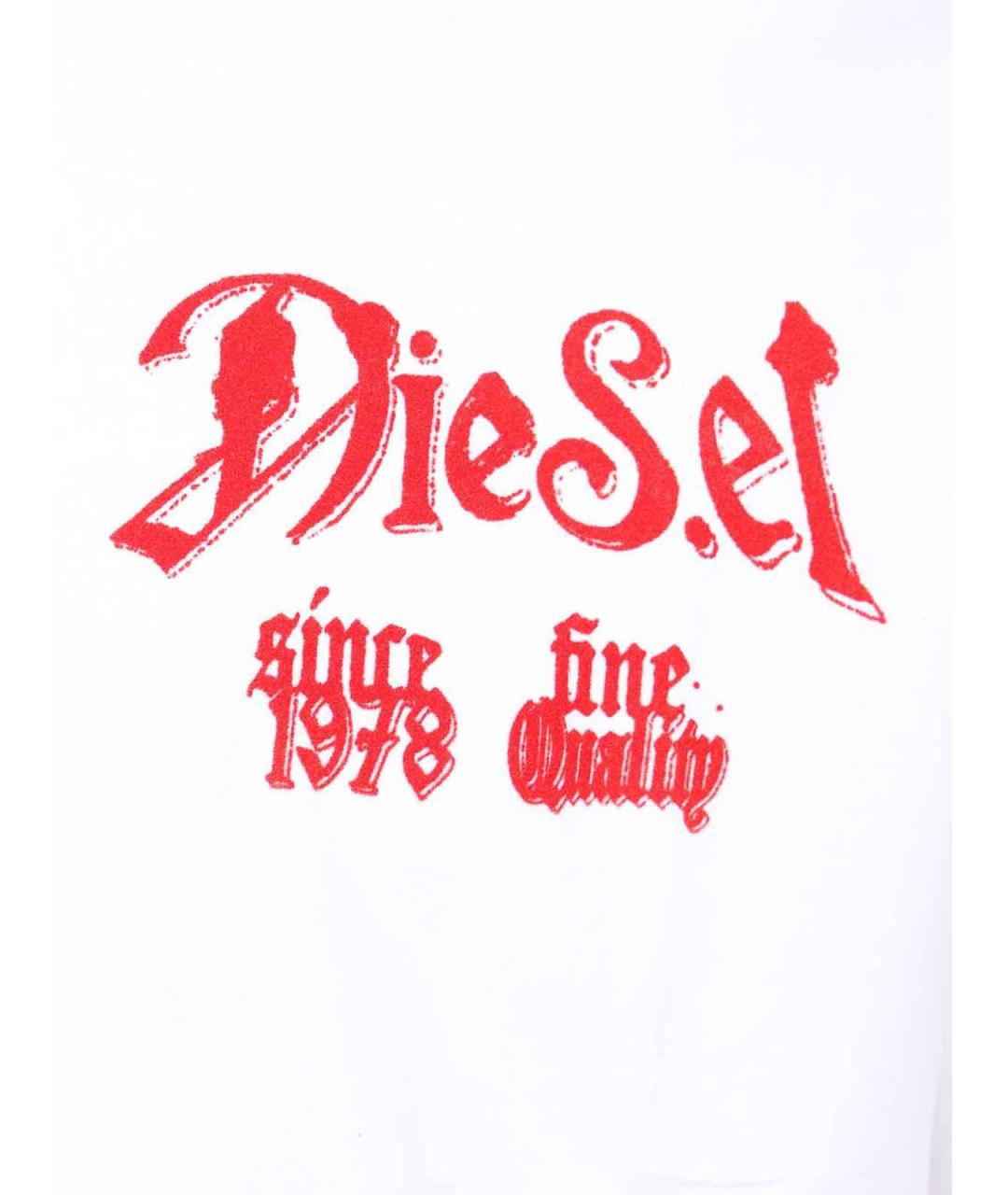 DIESEL Белая хлопковая футболка, фото 3