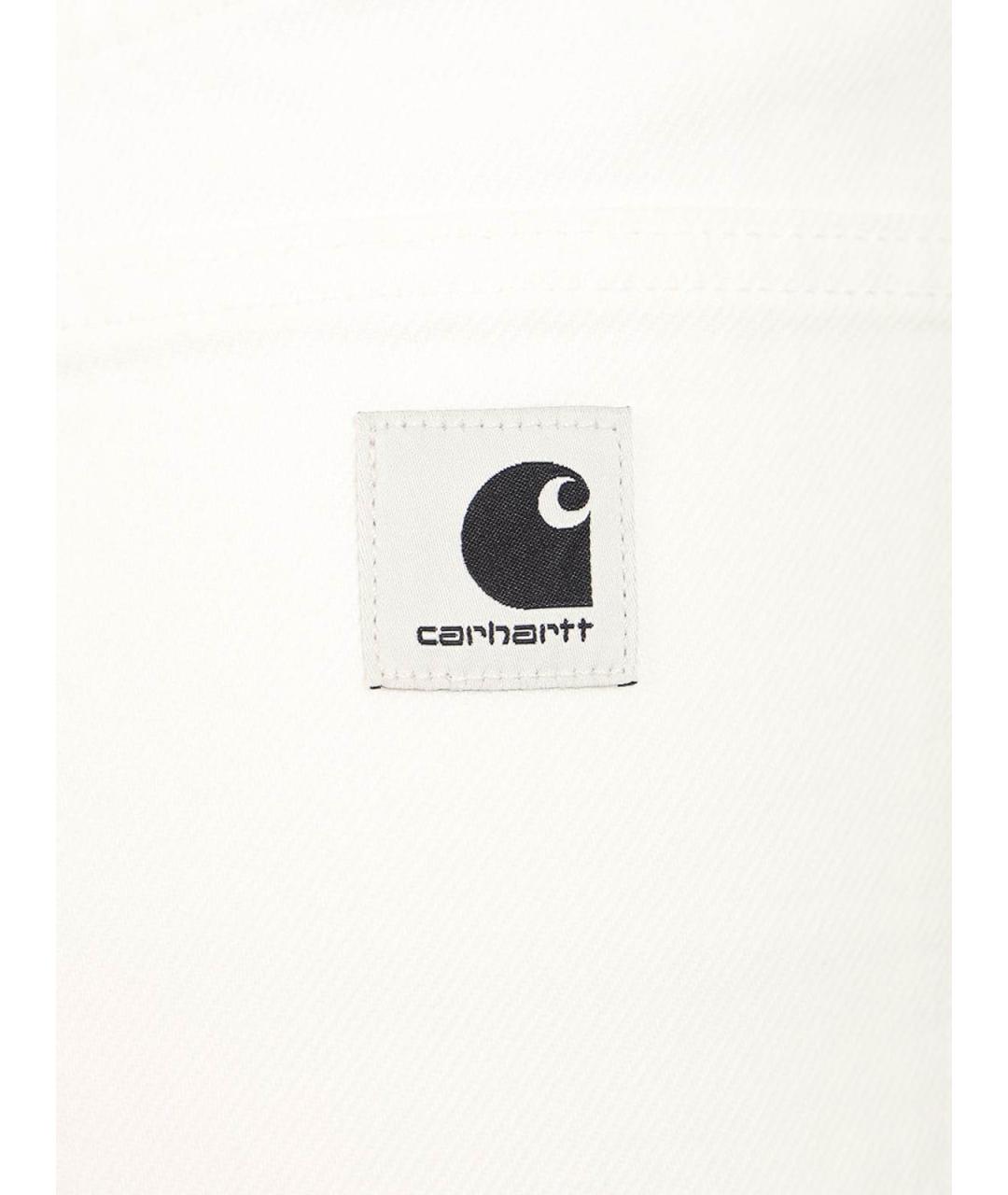 CARHARTT Белые хлопковые джинсы клеш, фото 5