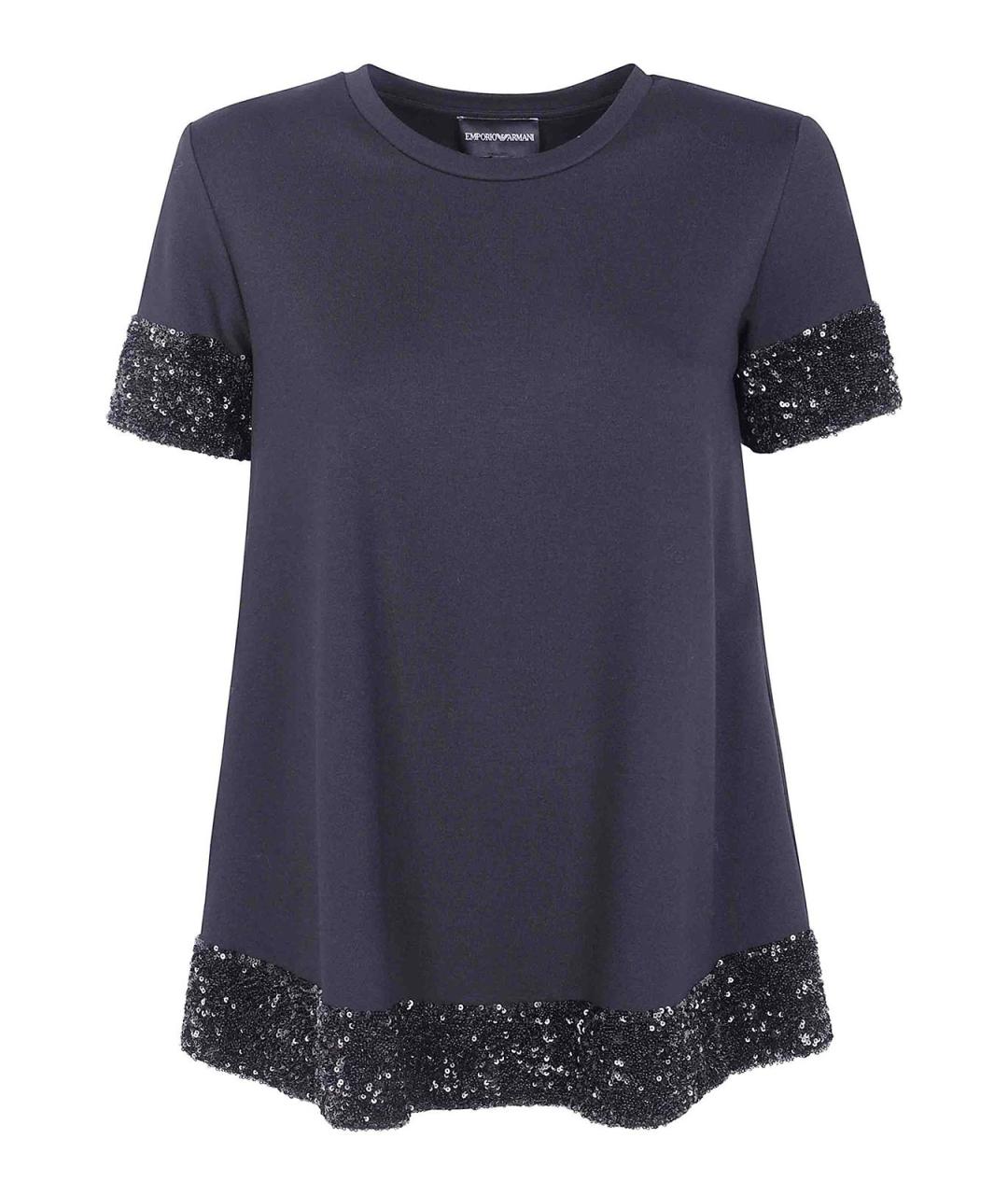 EMPORIO ARMANI Черный полиэстеровый джемпер / свитер, фото 1