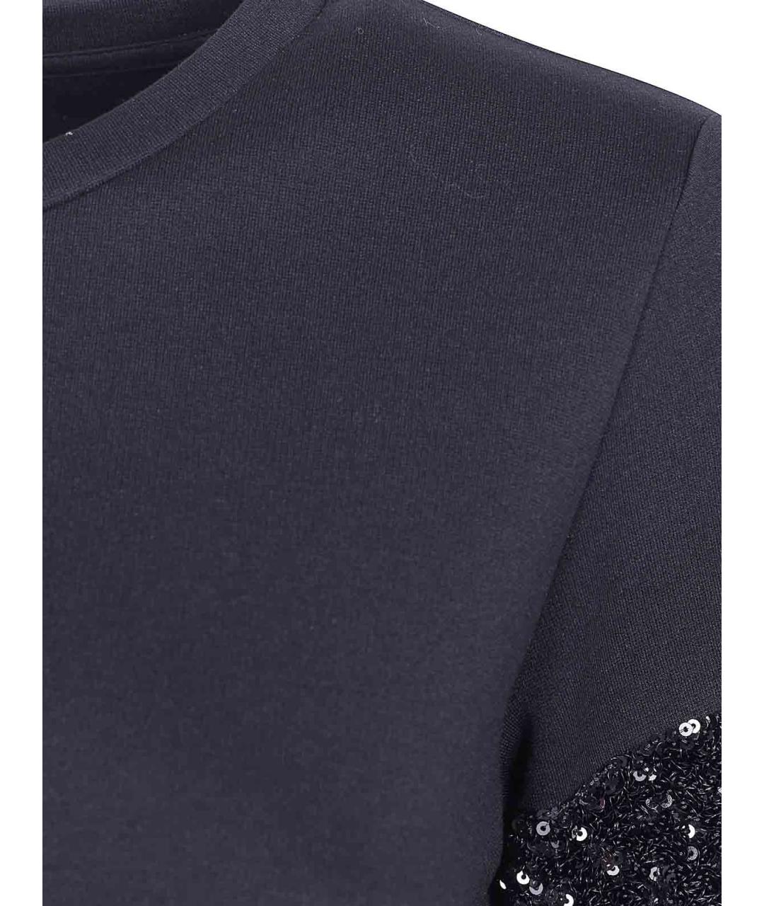 EMPORIO ARMANI Черный полиэстеровый джемпер / свитер, фото 3