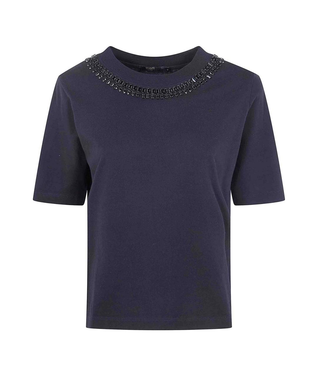SEVENTY Черная хлопковая футболка, фото 1