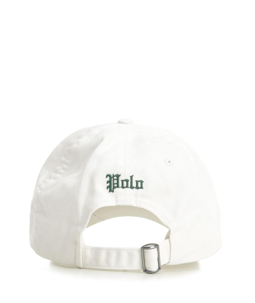 POLO RALPH LAUREN Белая хлопковая кепка/бейсболка, фото 3