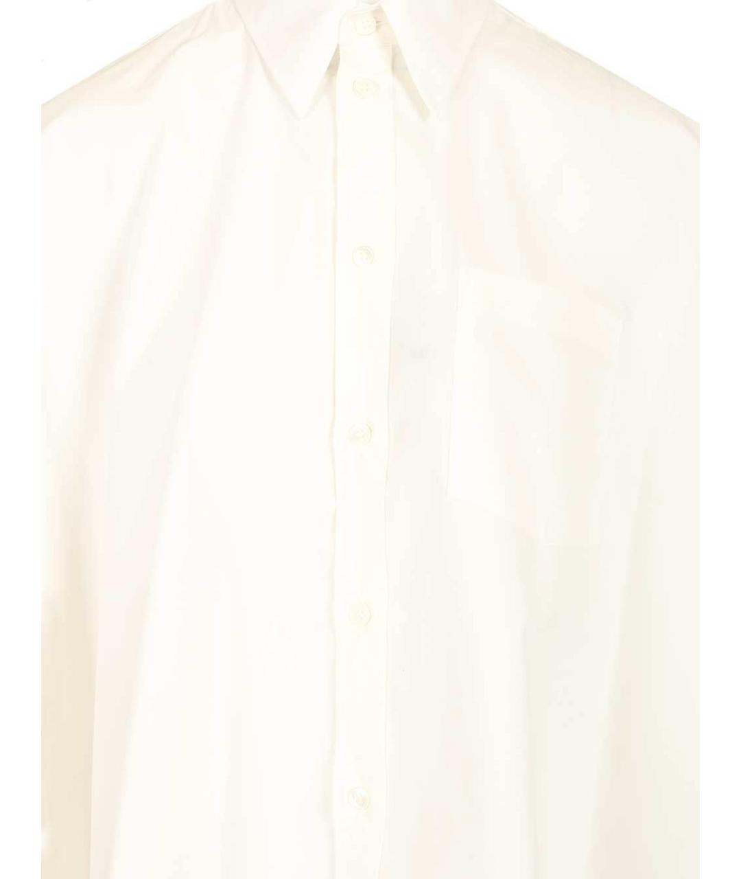 MM6 MAISON MARGIELA Белая хлопковая рубашка, фото 4