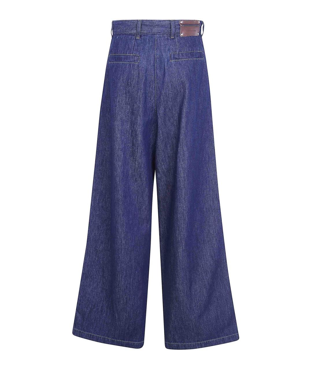 DRIES VAN NOTEN Синие хлопковые прямые джинсы, фото 2